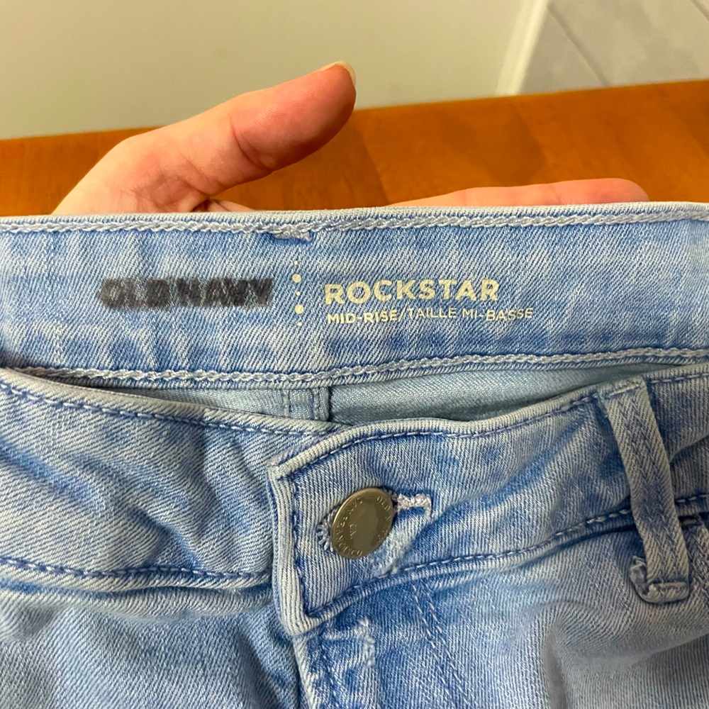 OLD NAVY size 12 ROCKSTAR MID-RISE light blue jeans